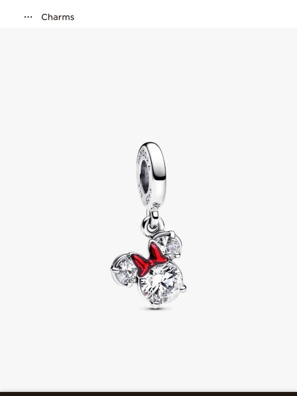 Pandora Disney Minnie Mouse Silhouette Dangle Charm